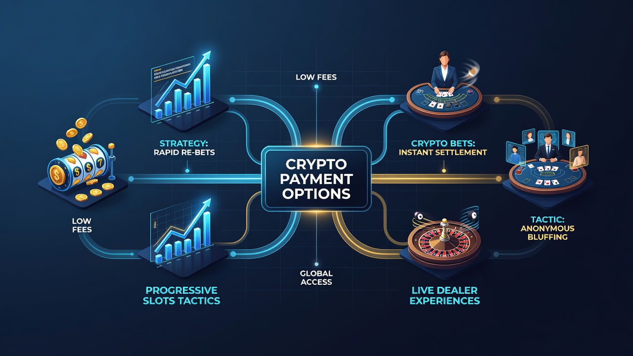 Live-Dealer-Tisch mit integrierten Krypto-Zahlungsanzeigen in einem Online-Casino-Setting