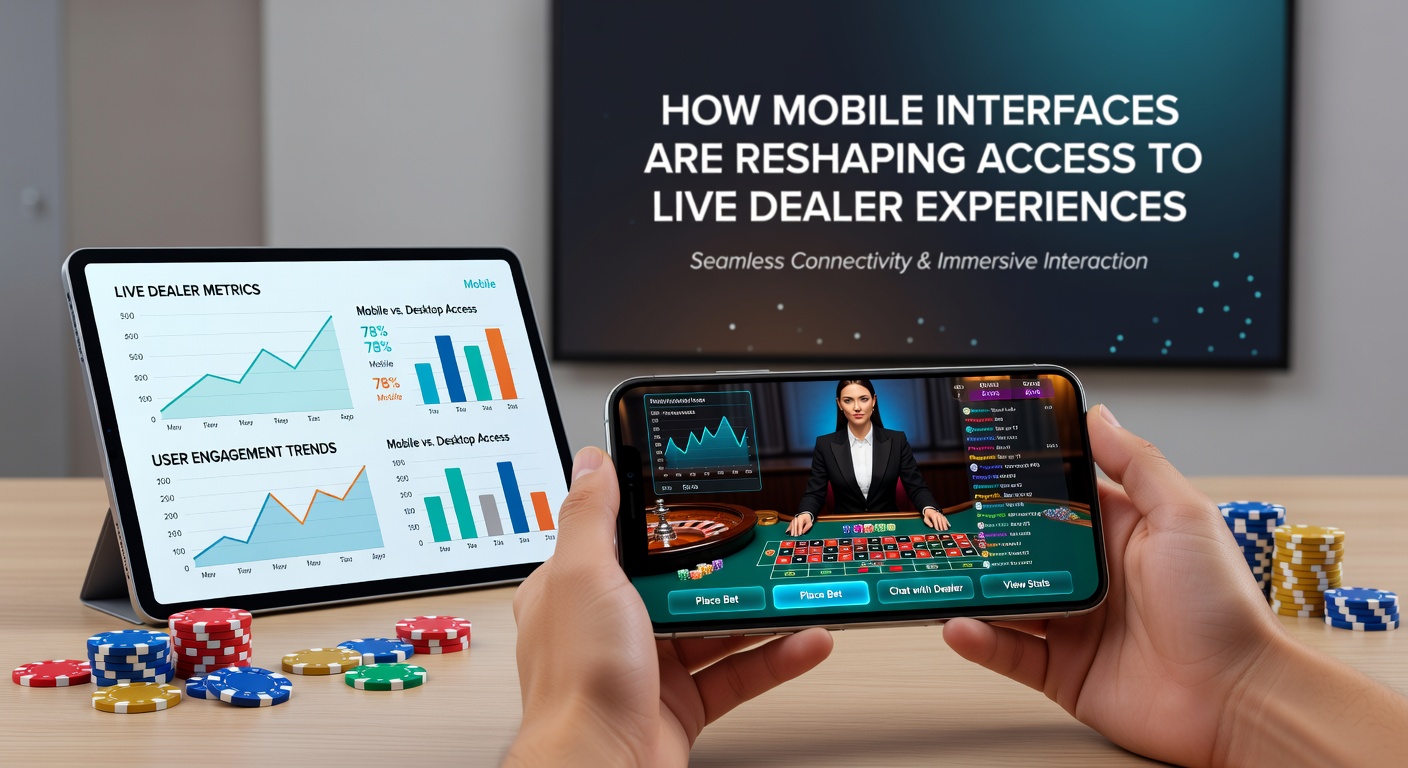 Mobile Schnittstelle für Live-Dealer-Spiele auf einem Smartphone-Display mit interaktiven Steuerelementen