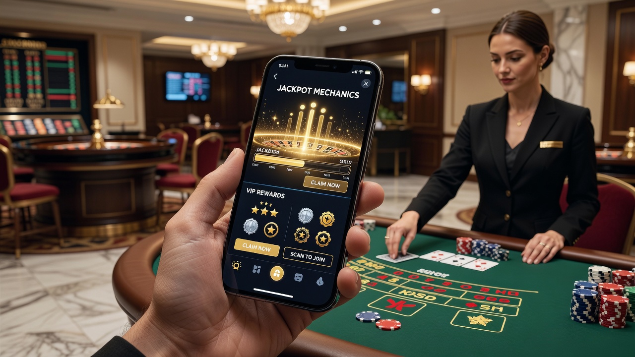 VIP-Dashboard in einer mobilen Live-Casino-App mit personalisierten Belohnungen und Fortschrittsanzeigen